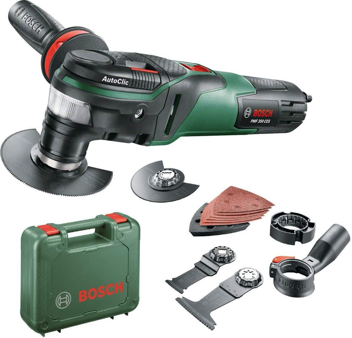 Bosch PMF 350 CES – 350W Multifunktionswerkzeug mit StarlockPlus, AutoClic & Zubehör-Set