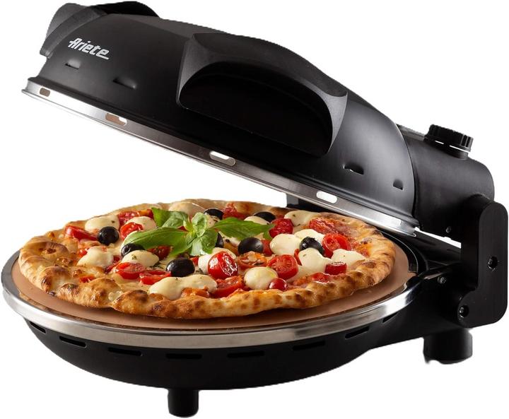 Ariete Pizzaofen 917 – 1200W Pizzaofen mit 400 °C, 5 Garstufen & feuerfestem Pizzastein