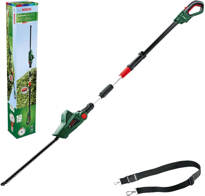 Bosch UniversalHedgePole 18 – 18V Akku-Teleskop-Heckenschere mit 43 cm Messer & 2,6 m Reichweite