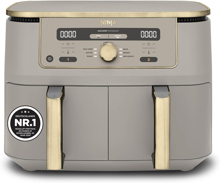 Ninja MAX Dual Zone DZ400EUSTGD – 9,5L Heißluftfritteuse mit 2 Schubladen & 6 Programmen