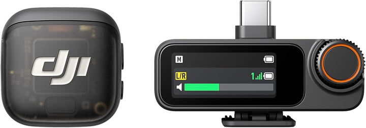 DJI Mic 3 Kabelloses Lavalier-Mikrofon – 1 Sender + 1 Empfänger, 400 m Reichweite, für iPhone/Android/Kamera
