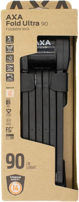 AXA Fold Ultra 90 - Faltschloss Fahrrad - 90cm Lang - mit 2 Schlüsseln
