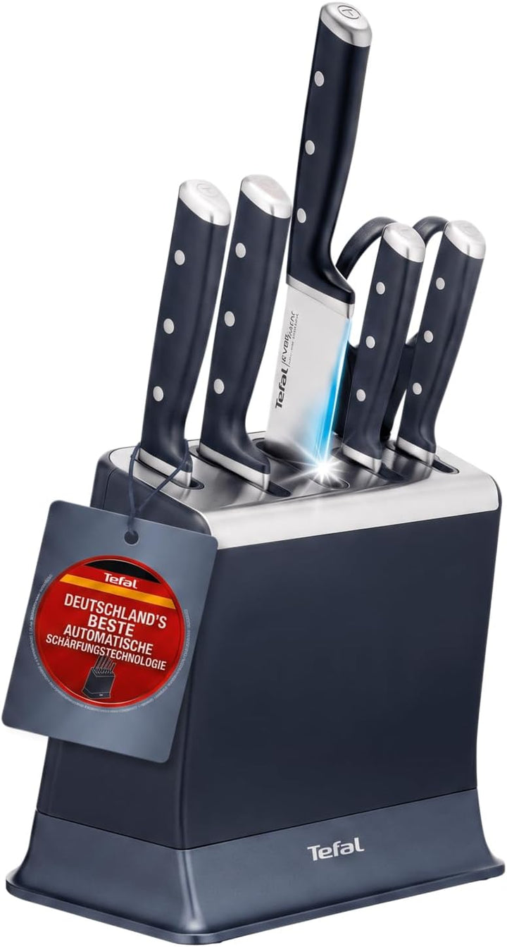 Tefal EverSharp Pro K297S744 – 6-teiliges Messer-Set mit selbstschärfendem Messerblock