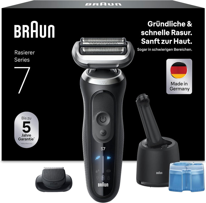 Braun Series 7 72-N7200cce – Wet & Dry Elektrorasierer mit 360° SkinFlex & 4in1 SmartCare Center