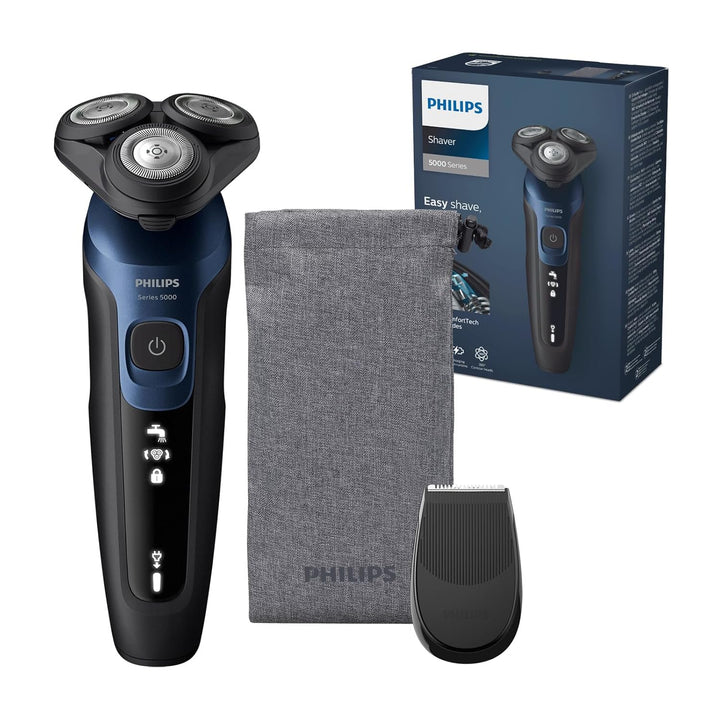 Philips Shaver Series 5000 S5465/18 Elektrischer Rasierer – Nass & Trocken, Präzisionstrimmer, Blau