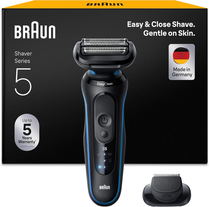 Braun Series 5 52-B1200si – Wet & Dry Elektrorasierer mit Turbo-Modus & Präzisionstrimmer