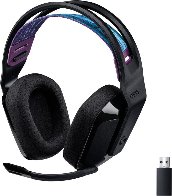 Logitech G535 LIGHTSPEED Wireless Gaming Headset – Kabellos, Flip-to-Mute Mikrofon, PC/PS4/PS5, Schwarz