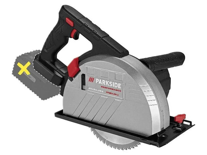 PARKSIDE PERFORMANCE PPMSA 20-Li A1 – 20V Akku-Metallhandkreissäge mit 190 mm Sägeblatt & Koffer