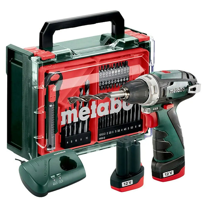Metabo PowerMaxx BS Basic Set Mobile Werkstatt – 12V Akku-Bohrschrauber mit 2 × 2,0 Ah, 34 Nm & 41-teiligem Set